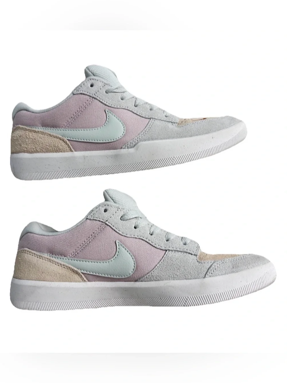 Nike SB Force 58 GS Youth Girls 7.5Y Platinum Violet Sanddrift Sneakers EU 40.5